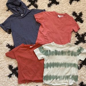 Lot of 4 Zara Boys Short Sleeve Shirts